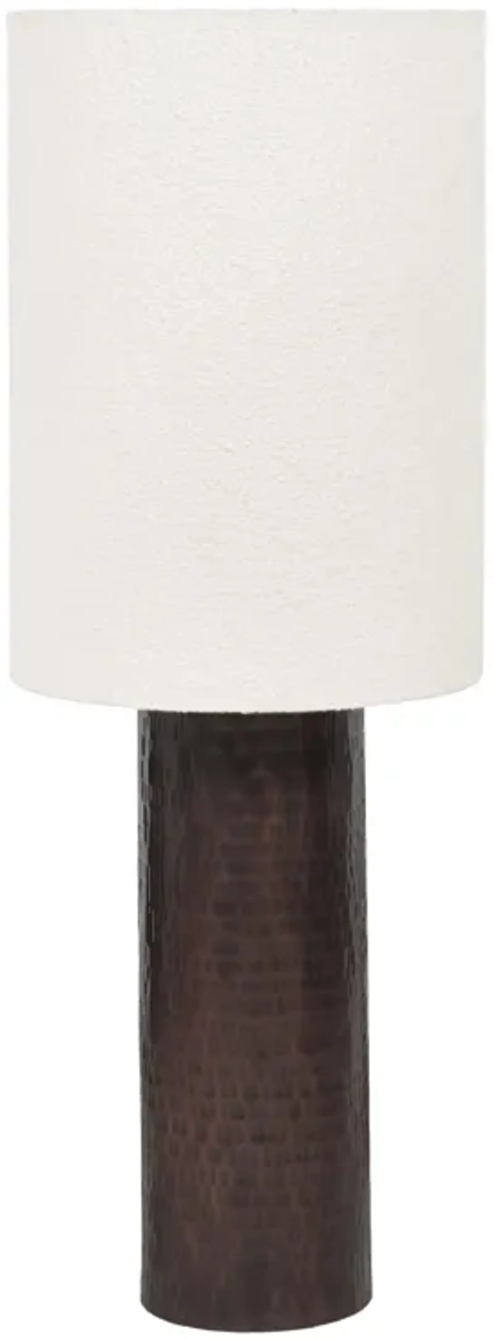 Grava Boucle & Hammered Bronze Metal Floor Lamp