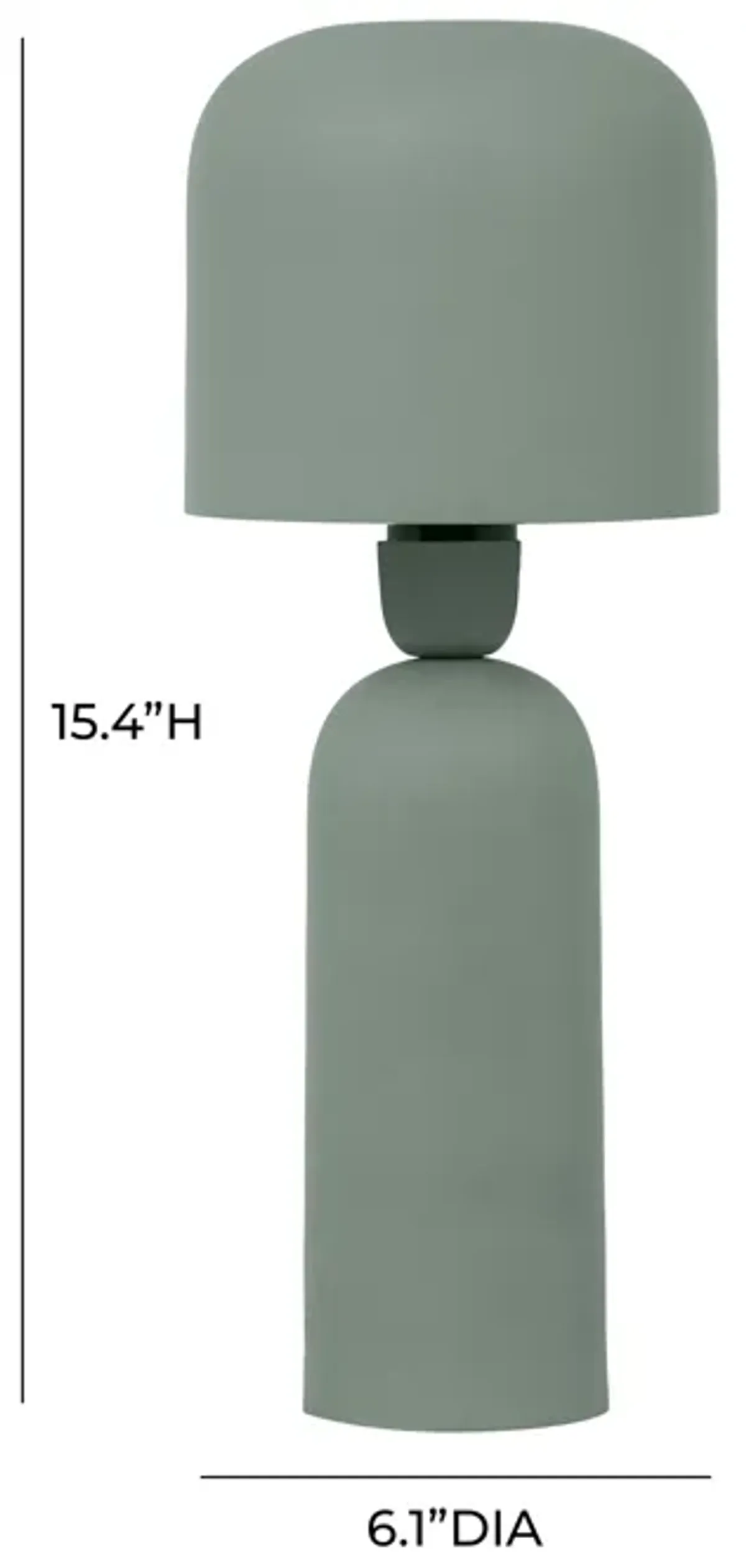 Shroom Green Metal Table Lamp