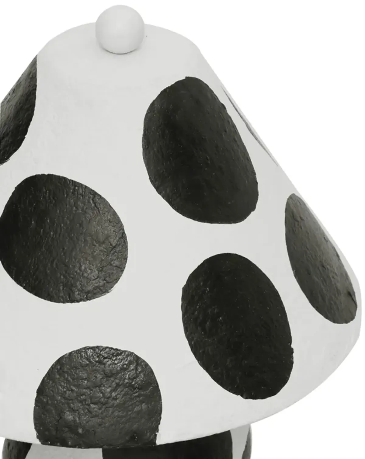 Lerici Black and White Papier Mache Table Lamp