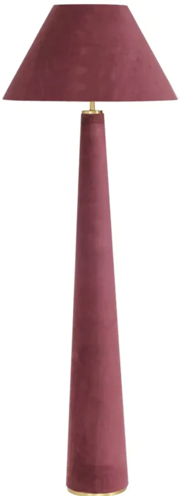 Graham Burgundy Velvet Floor Lamp