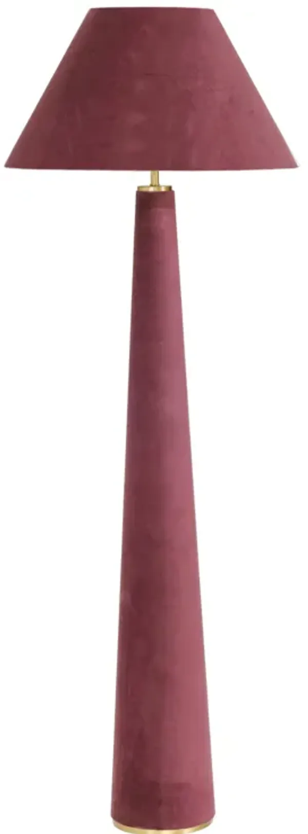 Graham Burgundy Velvet Floor Lamp