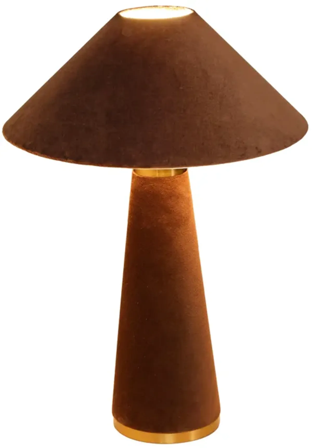 Graham Chocolate Brown Velvet Table Lamp