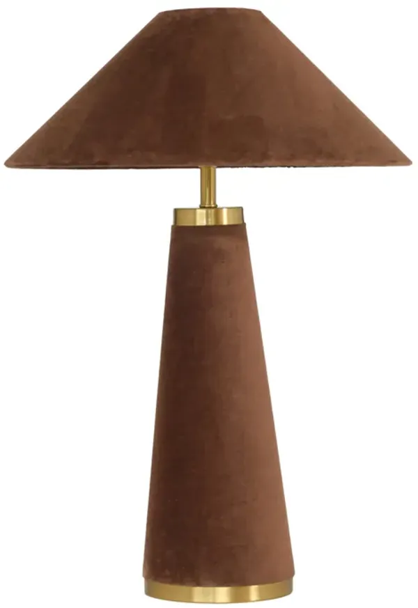 Graham Chocolate Brown Velvet Table Lamp