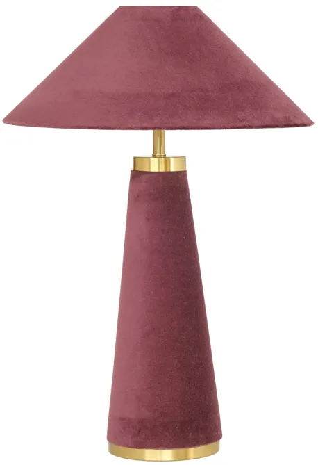 Graham Burgundy Velvet Table Lamp