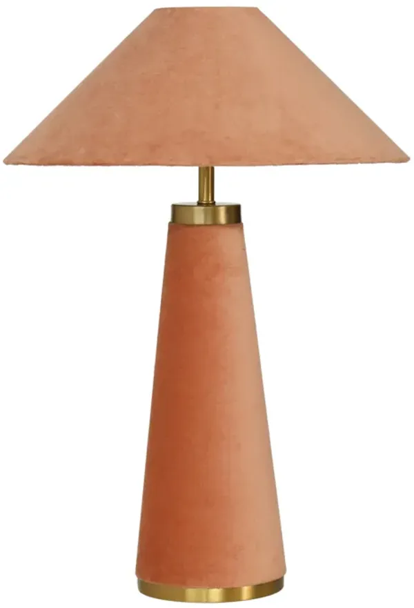 Graham Terracotta Velvet Table Lamp