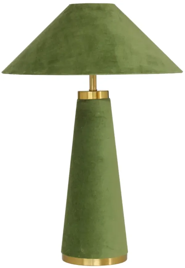 Graham Moss Green Velvet Table Lamp