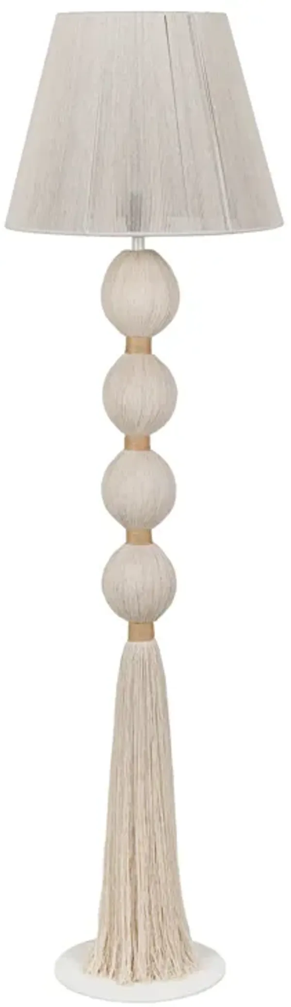Samba White Cotton Floor Lamp