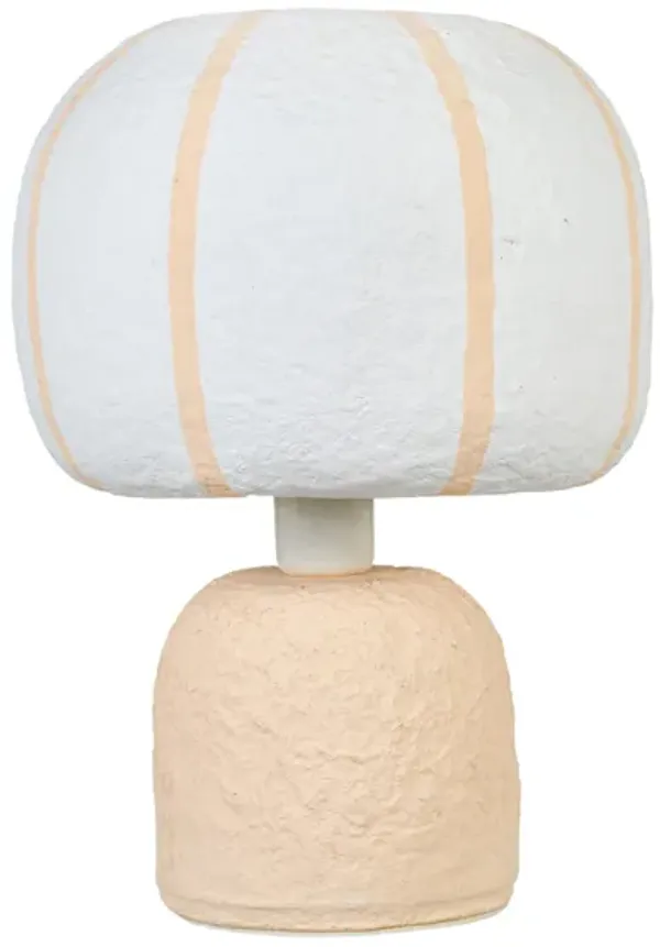Margate Pink Peach Cotton Mache Table Lamp