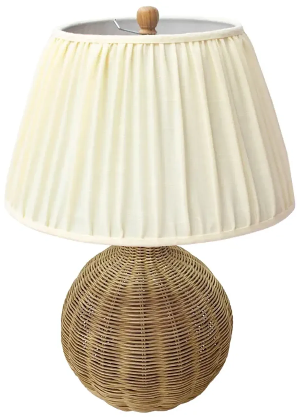 Pallora Cream & Natural Rattan Table Lamp