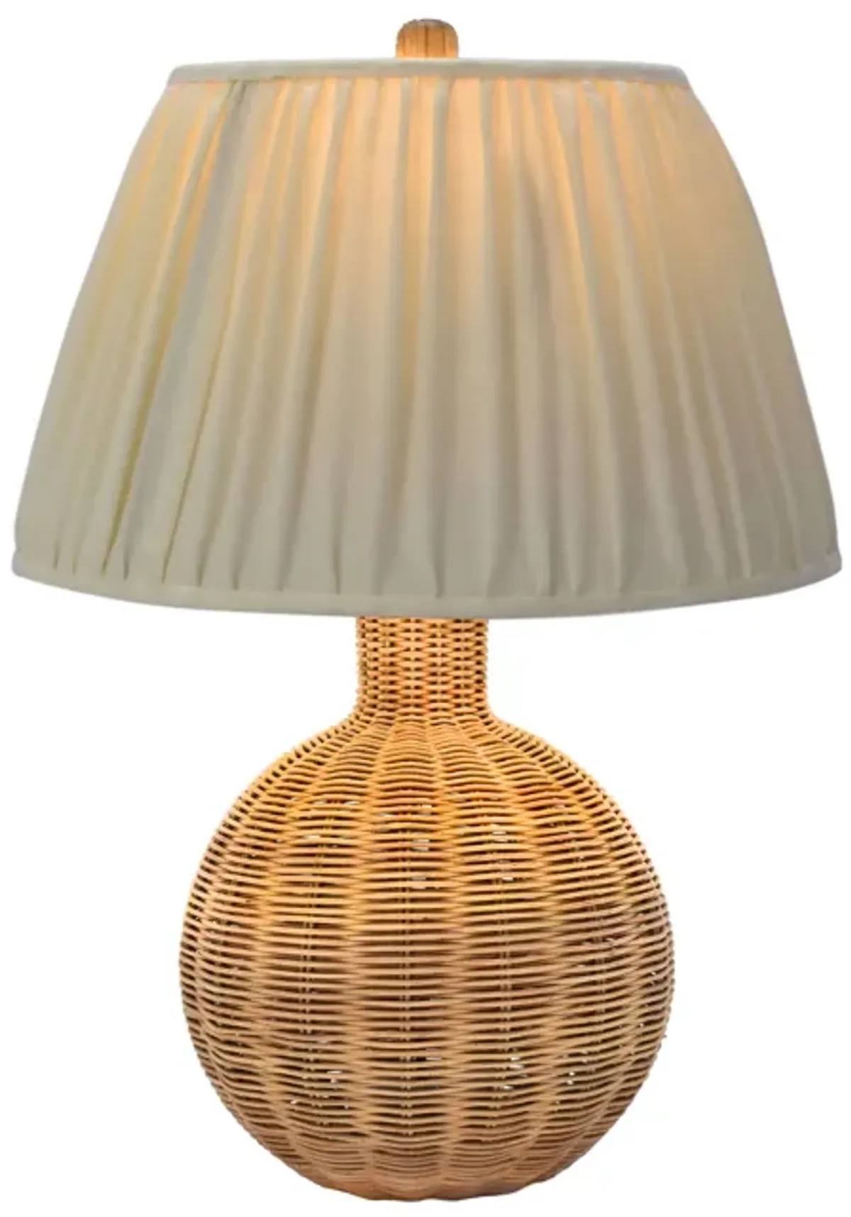 Pallora Cream & Natural Rattan Table Lamp