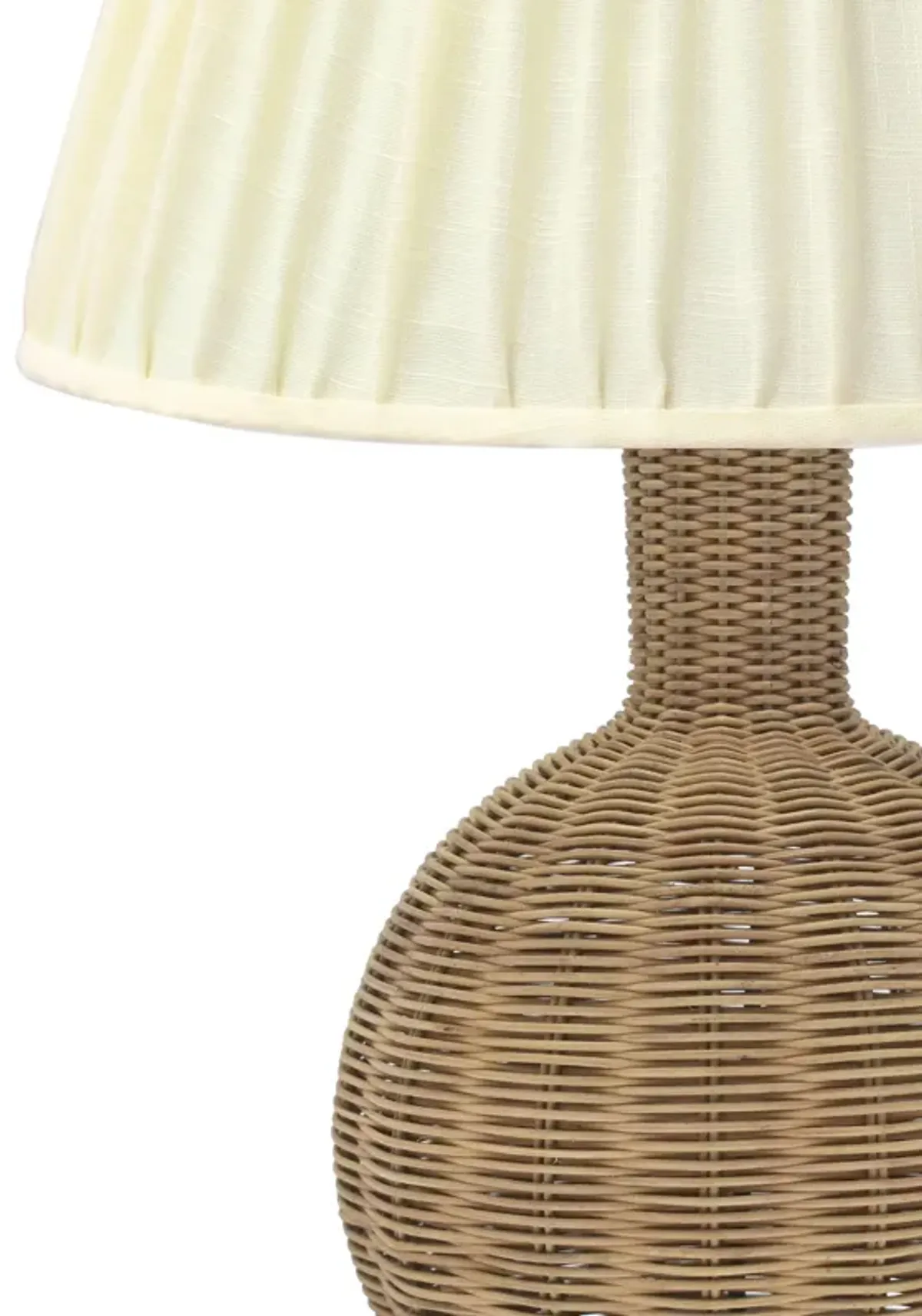 Pallora Cream & Natural Rattan Table Lamp