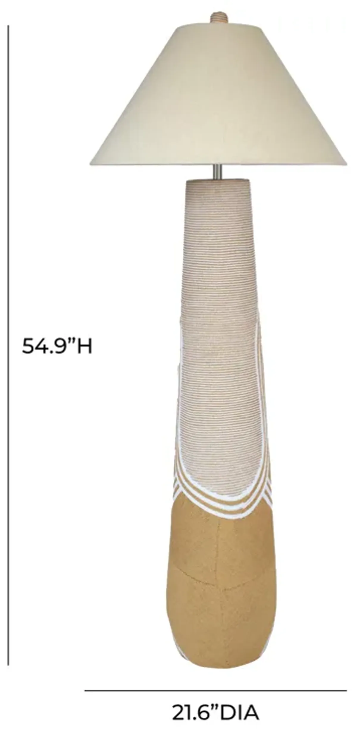 Harlee Natural Woven Floor Lamp