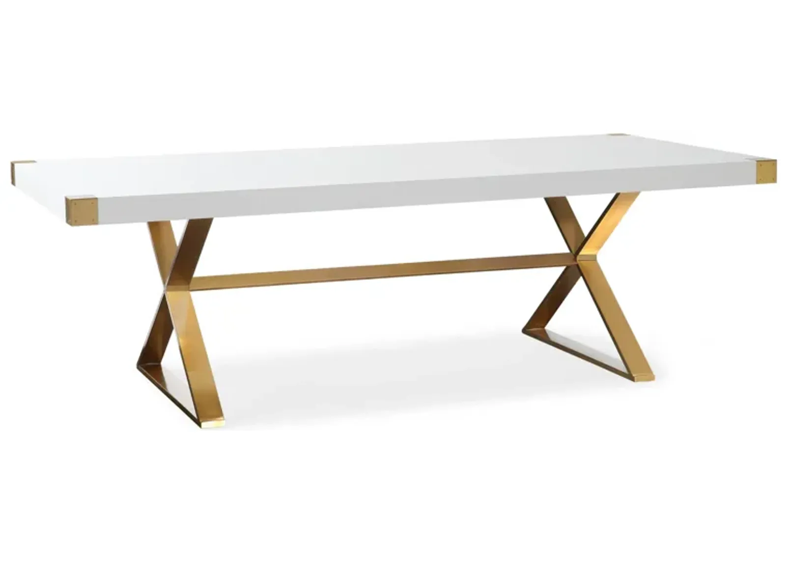 Adeline White Lacquer Dining Table