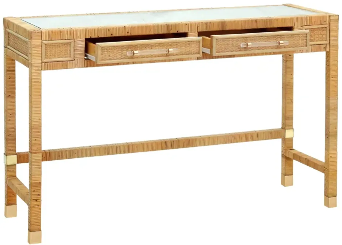 Amara Natural Rattan Desk