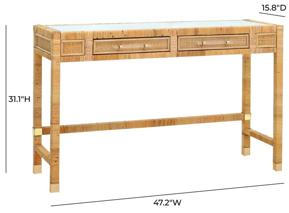 Amara Natural Rattan Desk