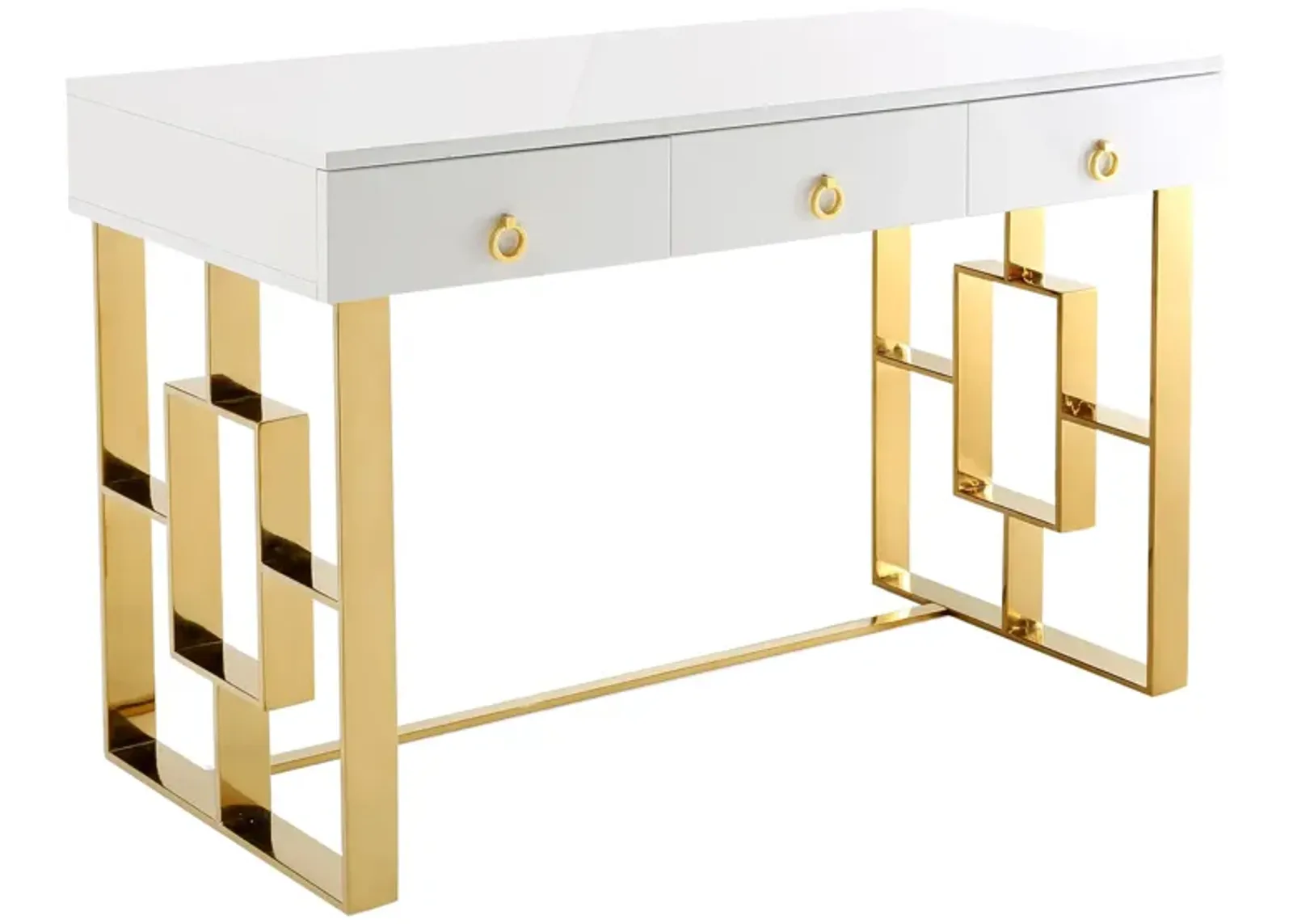 Audrey White Lacquer Desk