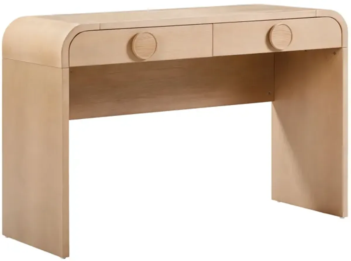 Moonrise Natural Ash 2-Drawer Vanity Desk