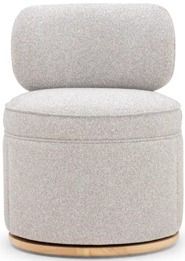 Amaya Grey Textured Fabric Swivel Desk Chair