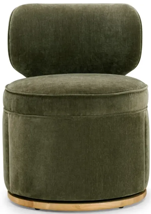 Amaya Green Upcycled Swivel Desk Chair