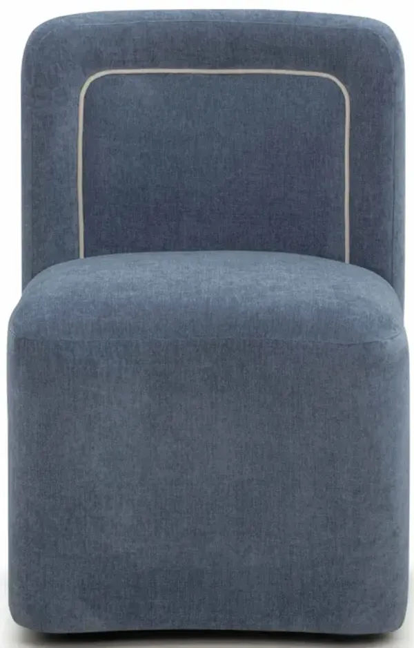 Dolce Blue Rolling Desk Chair