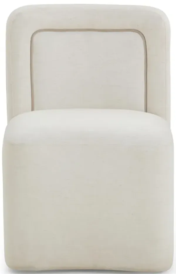 Dolce Cream Rolling Desk Chair
