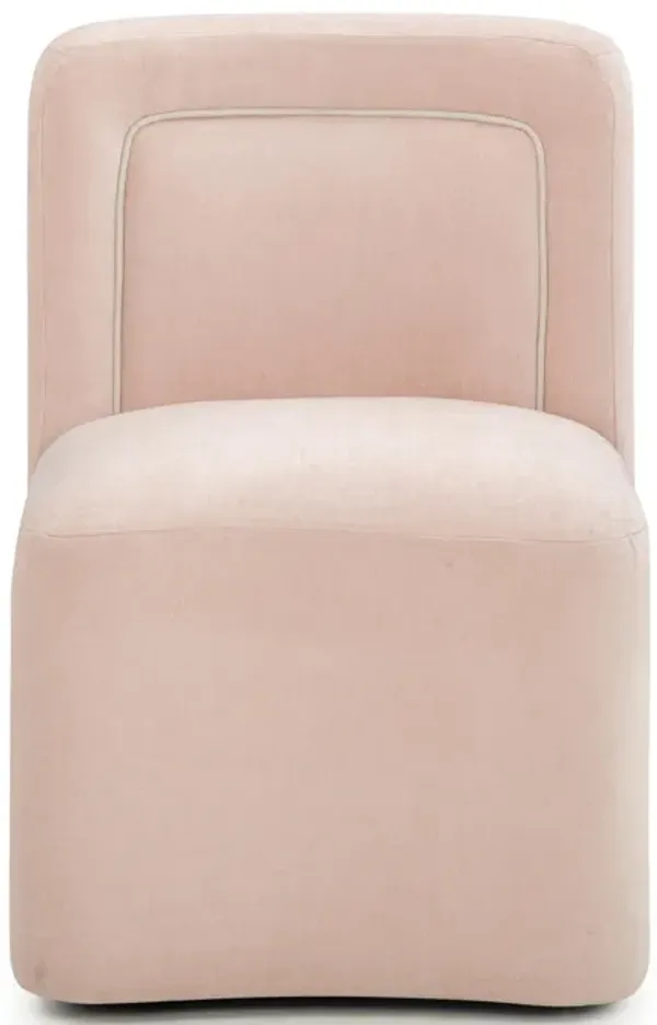 Dolce Pink Rolling Desk Chair
