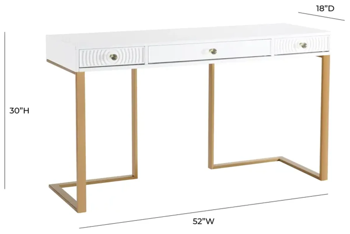 Janie White Lacquer Desk