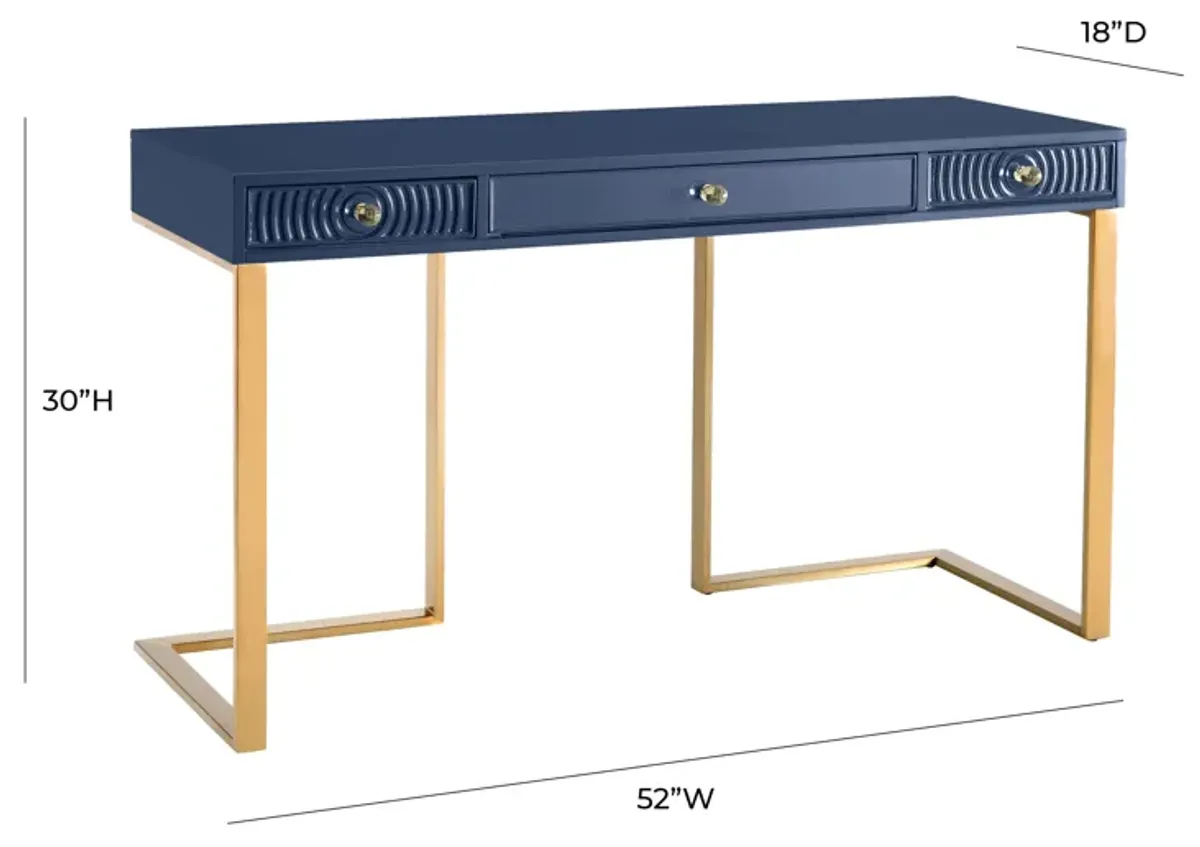 Janie Blue Lacquer Desk