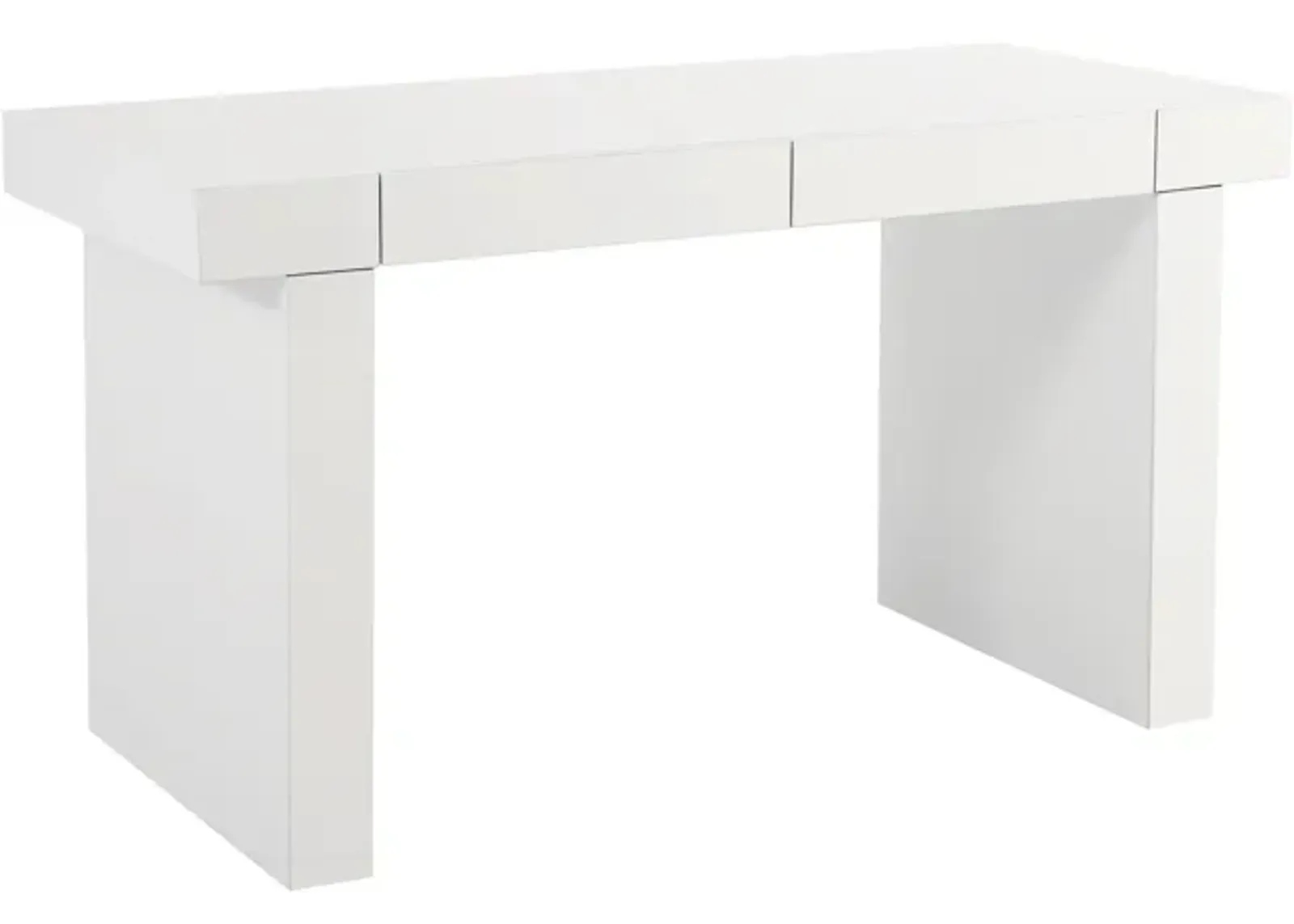 Clara Glossy White Lacquer Desk