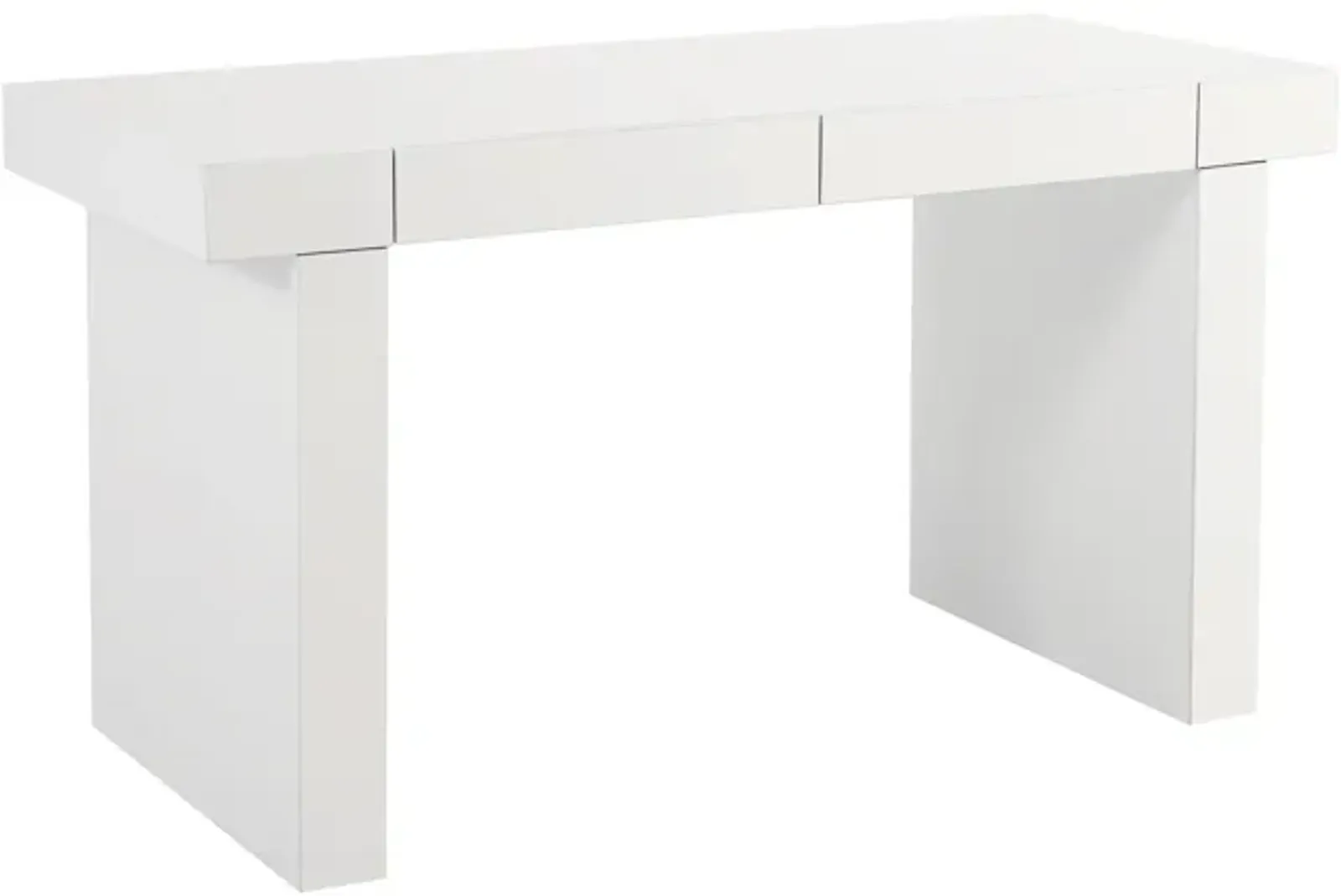 Clara Glossy White Lacquer Desk