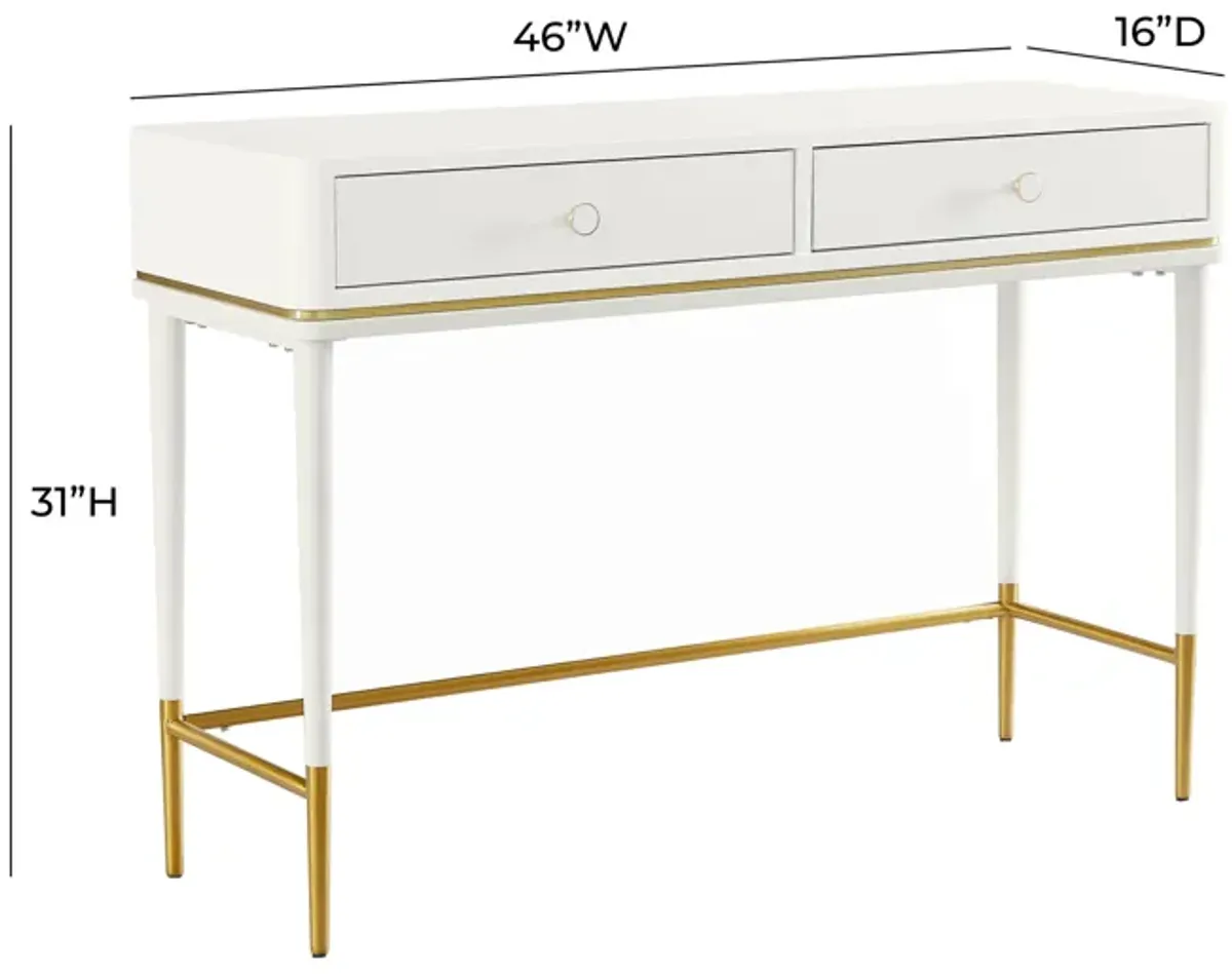 Mariah Two Drawer Off-White Desk