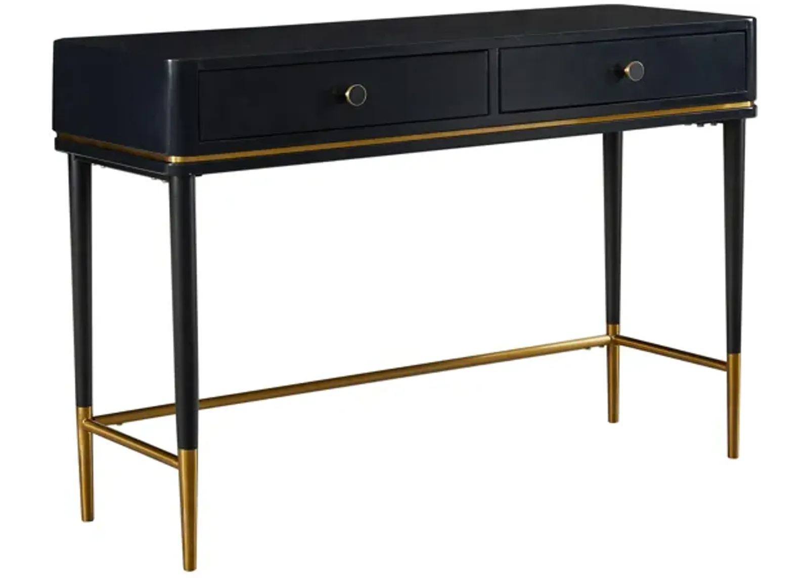 Mariah Two Drawer Black Desk