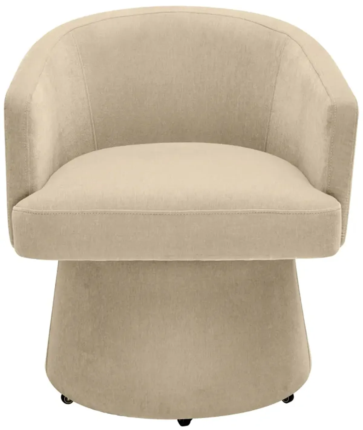 Kristen Taupe Upcycled Chenille Rolling Desk Chair