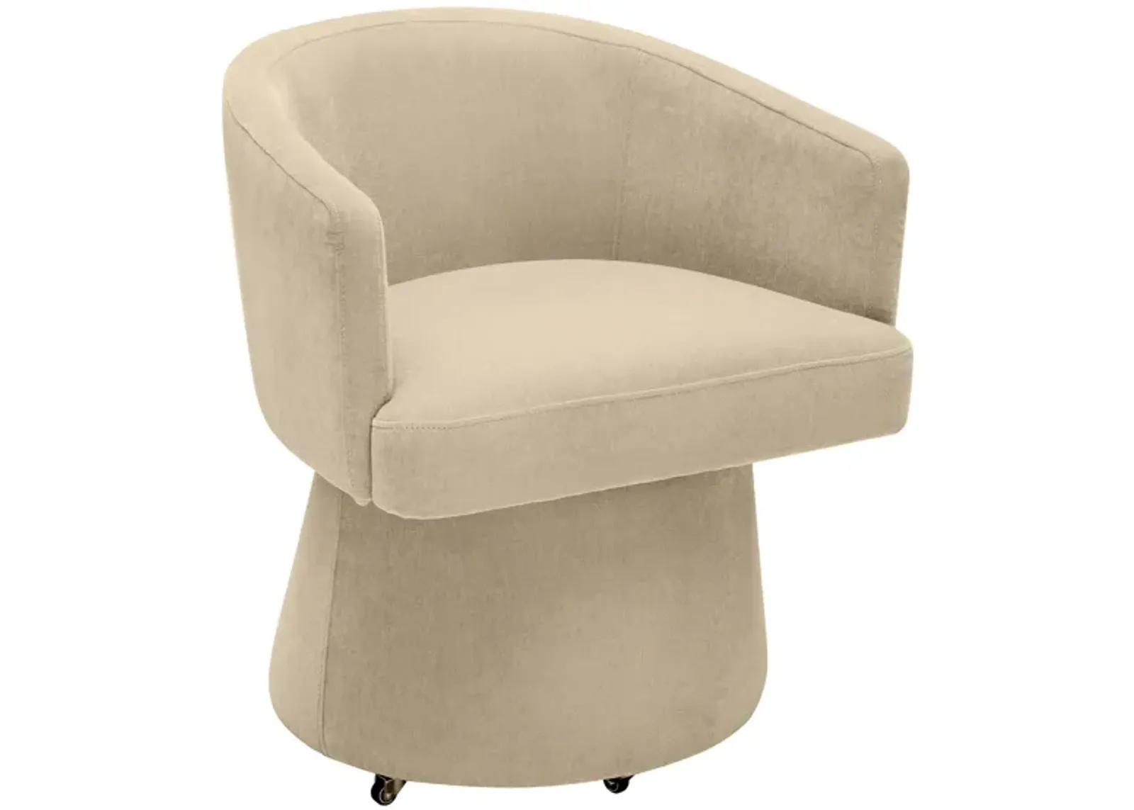 Kristen Taupe Upcycled Chenille Rolling Desk Chair