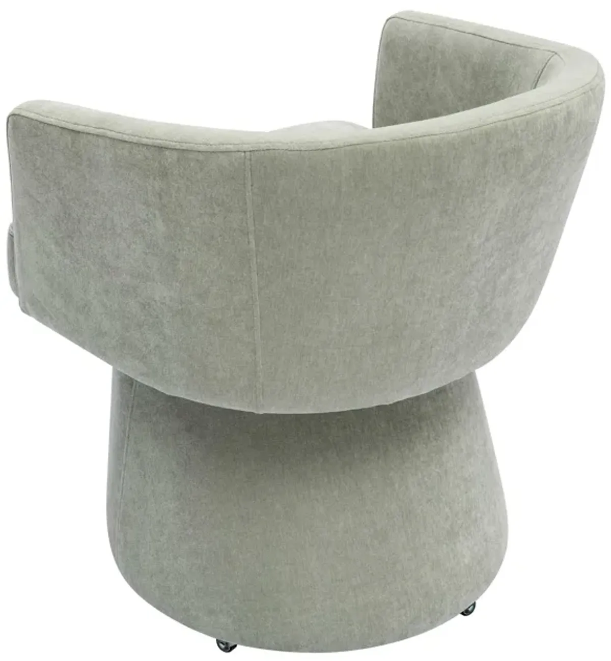 Kristen Light Green Upcycled Chenille Rolling Desk Chair