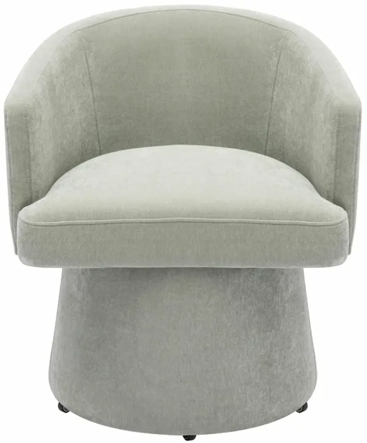 Kristen Light Green Upcycled Chenille Rolling Desk Chair