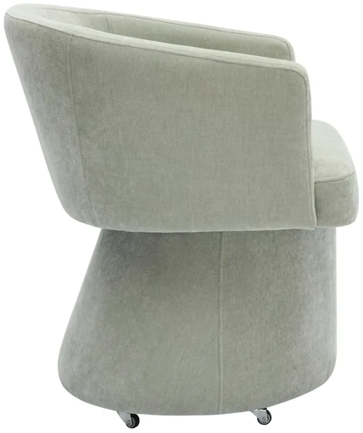 Kristen Light Green Upcycled Chenille Rolling Desk Chair