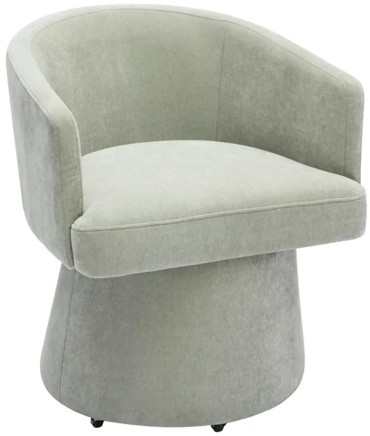 Kristen Light Green Upcycled Chenille Rolling Desk Chair