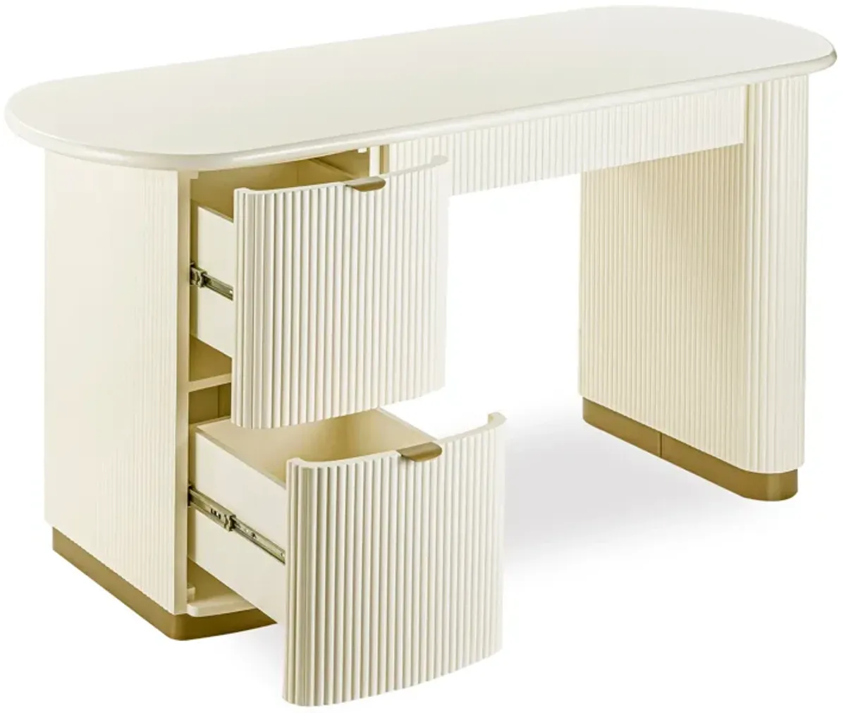 Francesca Cream 3-Drawer Desk