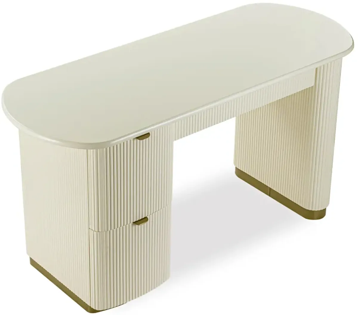 Francesca Cream 3-Drawer Desk