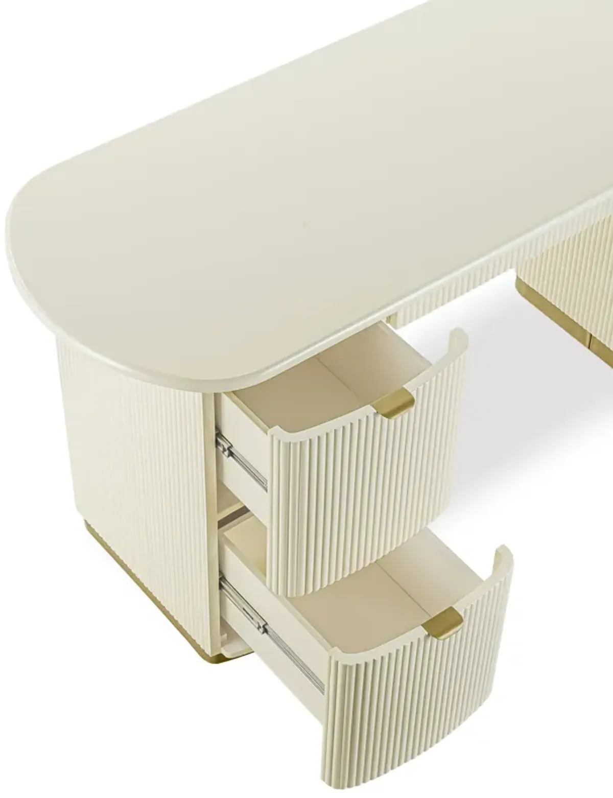 Francesca Cream 3-Drawer Desk