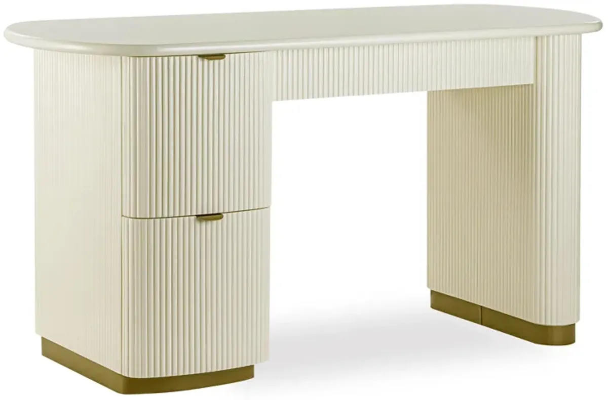 Francesca Cream 3-Drawer Desk