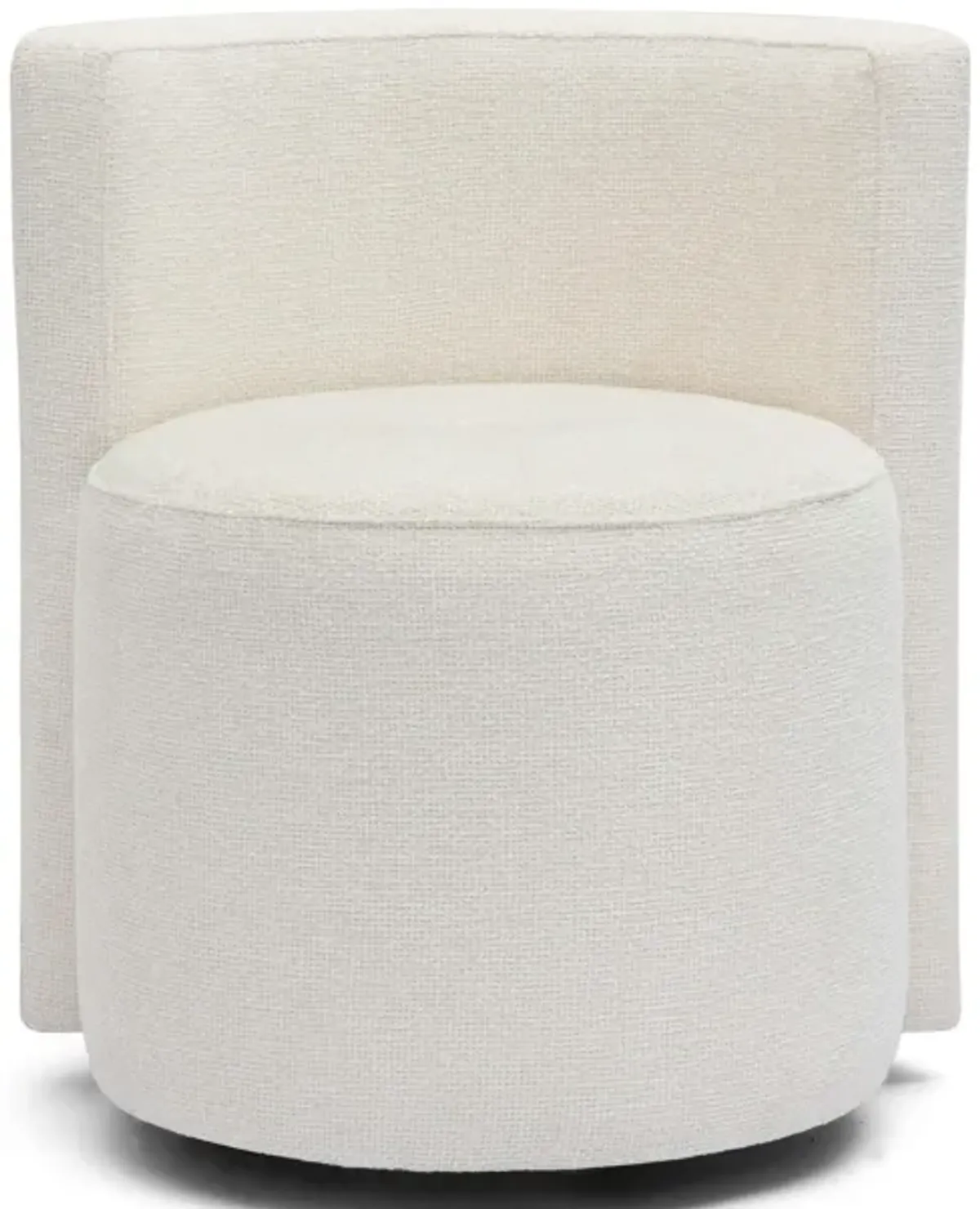 Alyssa Cream Chenille Rolling Desk Chair