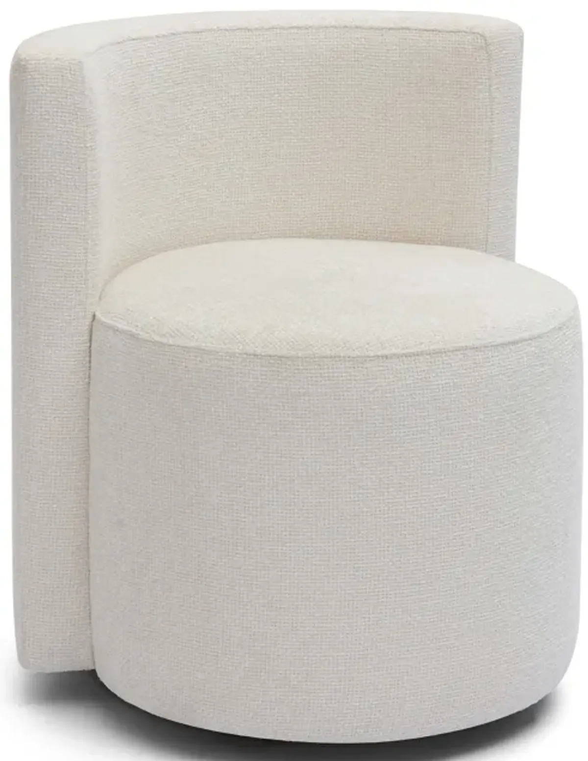 Alyssa Cream Chenille Rolling Desk Chair