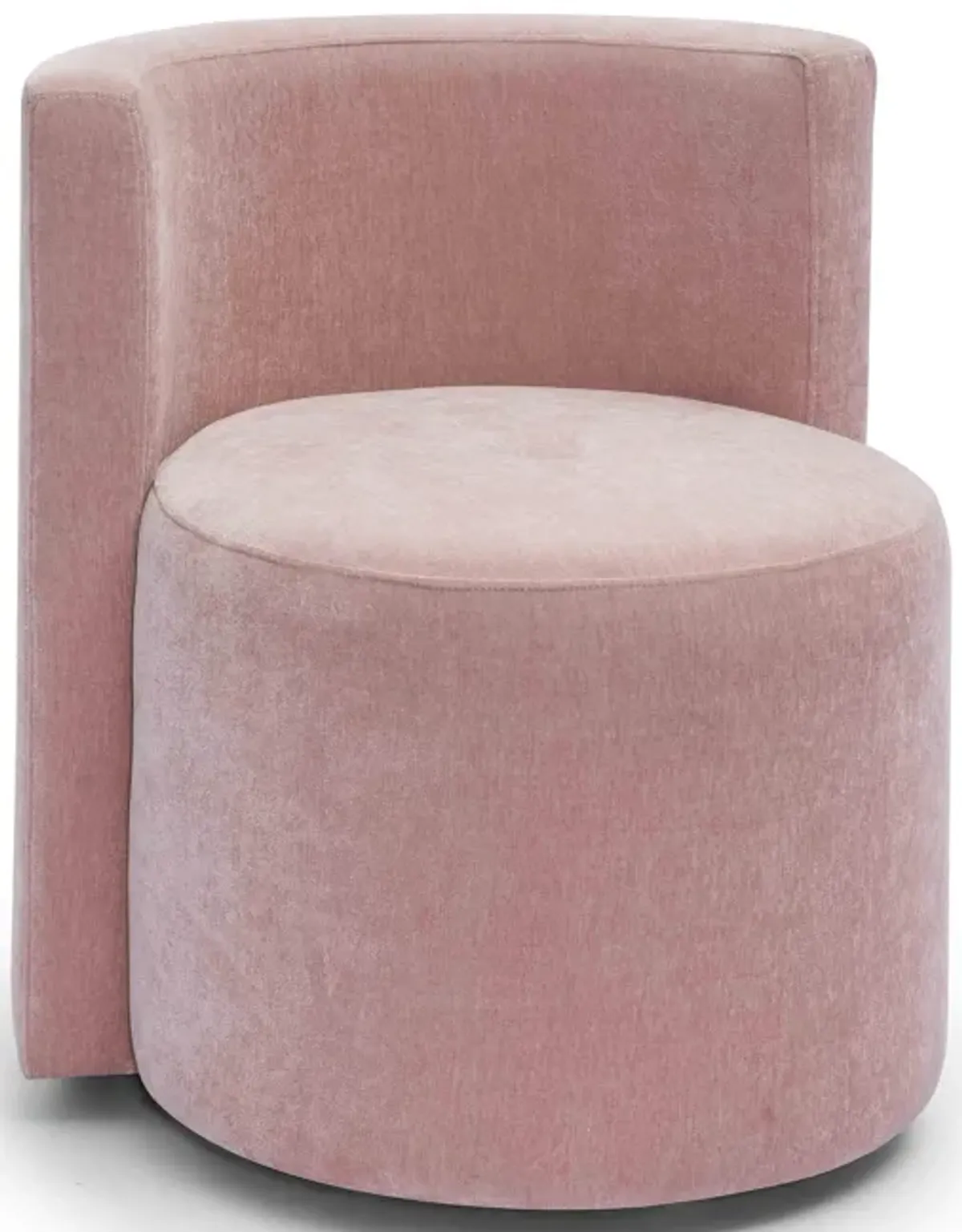 Alyssa Pink Upcycled Velvet Rolling Desk Chair