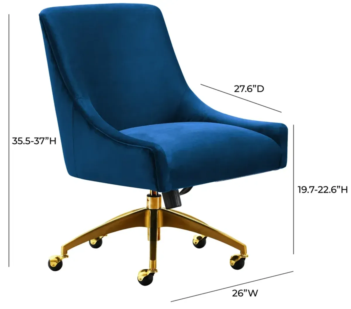 Beatrix Navy Office Swivel Chair