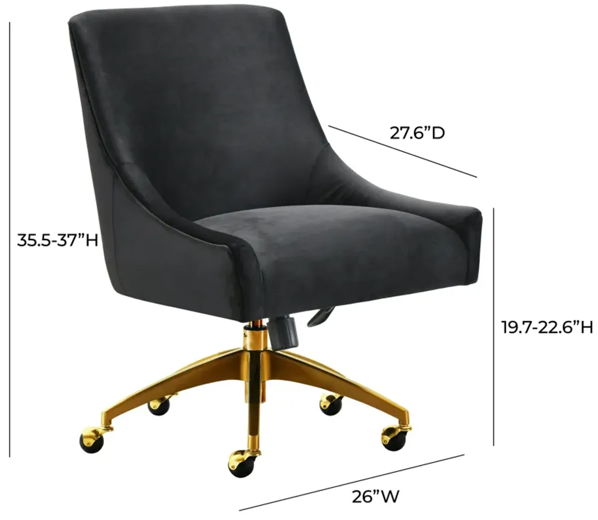 Beatrix Black Office Swivel Chair