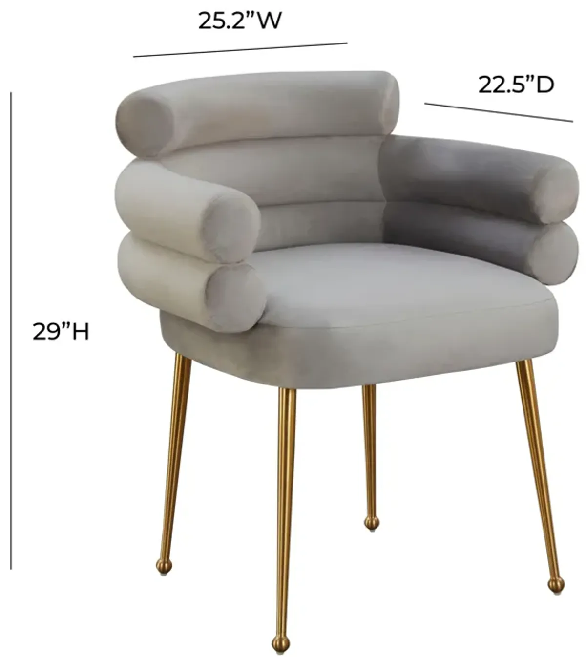 Dente Cream Faux Sheepskin Dining Chair