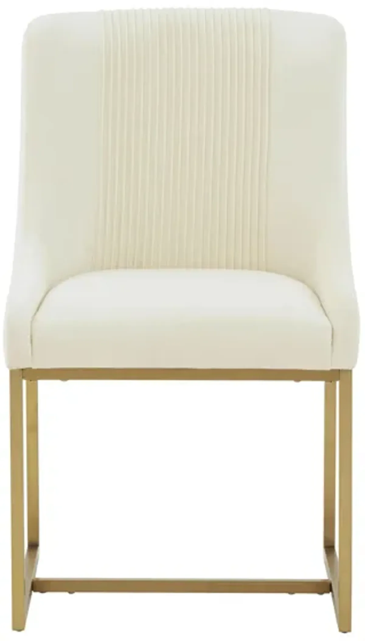 Lisa Cream Pleated Velvet Dining Chair