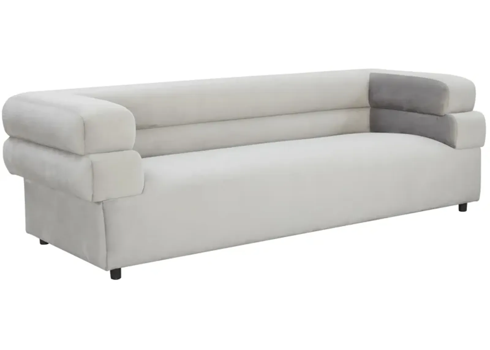 Elsa Light Grey Velvet Sofa